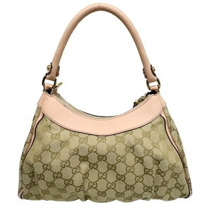 Gucci Abbey GG Canvas Shoulder Bag Pink